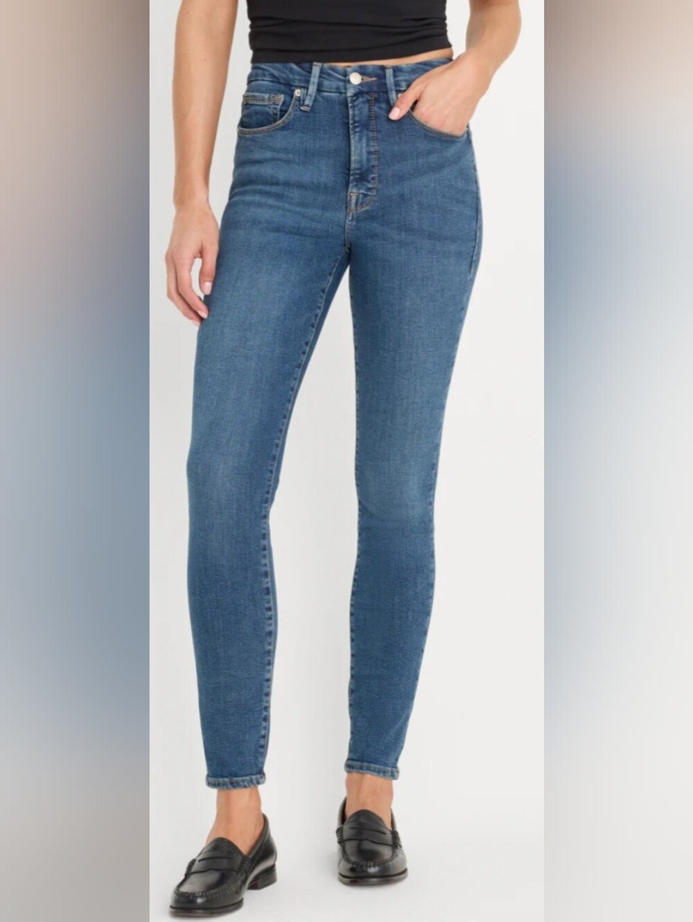 Good American Good Legs Crop Skinny Jeans Size 8/29